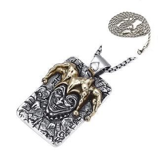 Collar Vintage Colgante Payaso de Póker en Aleación para Hombre - Image 9
