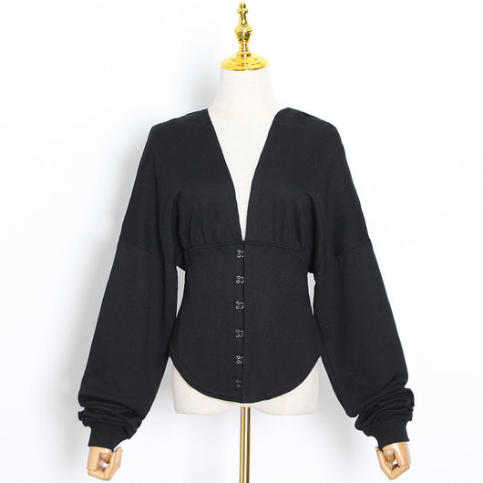 Sudadera Negra con Capucha para Mujer - Estilo Casual Versátil - Image 7