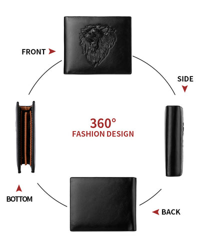 Billetera para Hombre con Patrón de León Grabado - Image 10