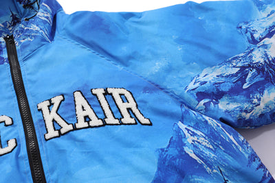 Chaqueta de Algodón Grueso con Letras Bordadas Estampado Montaña Nevada - Image 16