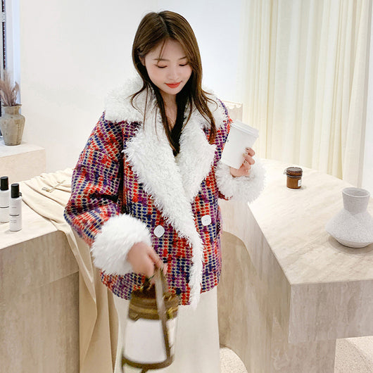 Chaqueta de Lana Cordero Premium Xiaoxiangfeng - Abrigo Elegante de Diseño Moderno - Image 6