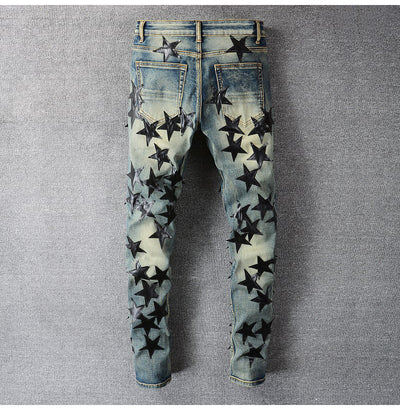 Pantalones Jeans Slim Fit Estrella Cinco Puntas para Hombre - Image 5