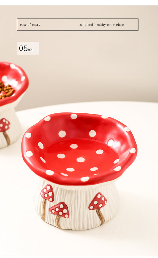 Comedero Elevado para Gatos y Perros con Diseño Decorativo de Seta - Image 19
