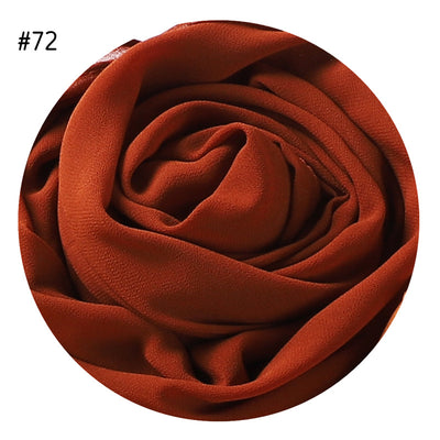 Pañuelo de Gasa Perlada en Colores Sólidos - Cobertura Elegante Monocromática - Image 75