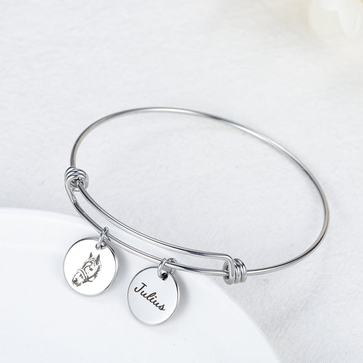Pulsera Colgante Foto Mascota Disco Personalizado - Nombre Gatito - Image 15