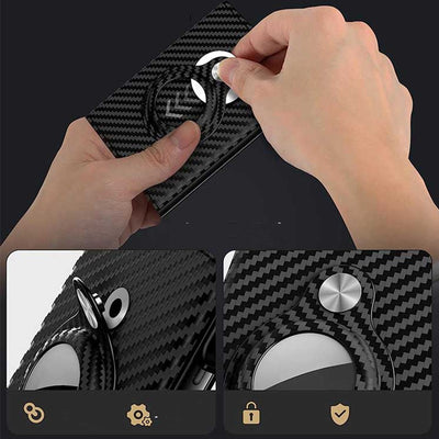 Billetera de Fibra de Carbono con Detalle de Cuero - Minimalista y Multifuncional - Image 9
