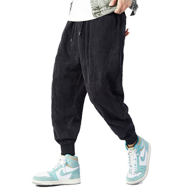Pantalones Harem de Pana Sueltos Estilo Urbano para Hombre - Image 15