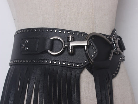 Cinturón Ancho con Hebilla de Moda y Flecos Personalizables - Image 10