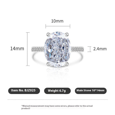 Anillo Versátil de Diamante Hielo Floral en Carbono Alto para Mujer - Image 37