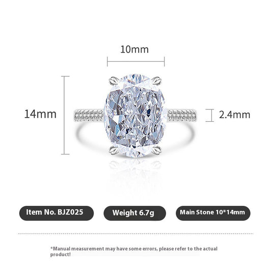 Anillo Versátil de Diamante Hielo Floral en Carbono Alto para Mujer - Image 37