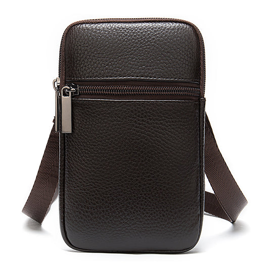 Riñonera de Cuero Genuino para Hombre - Bolsa Vertical Portátil - Image 10
