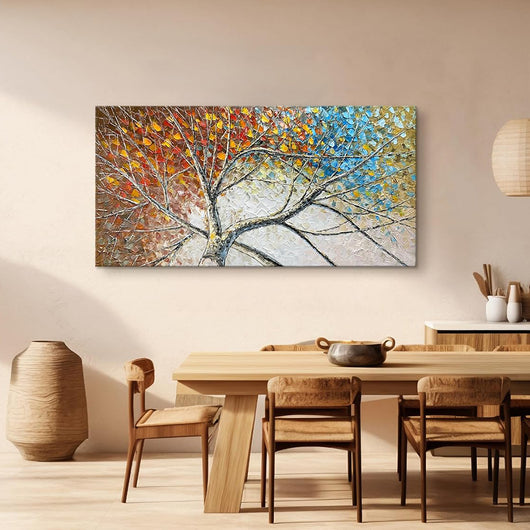 Cuadro Abstracto Moderno con Textura de Paleta - Árbol de la Fortuna Óleo sobre Lienzo - Image 3