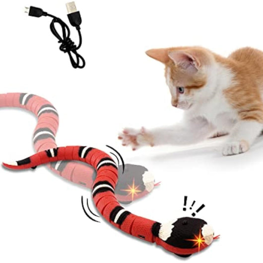 Serpiente Interactiva Inteligente para Gatos y Perros - Juguete RC con Sensor de Movimiento