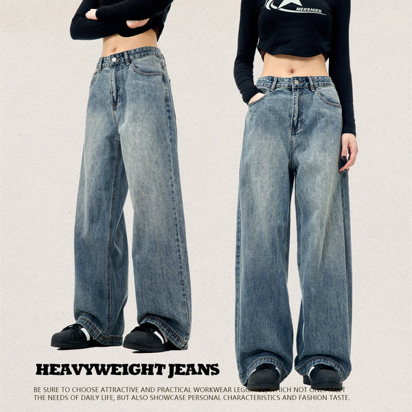 Jeans Americanos Holgados Azul Lavado