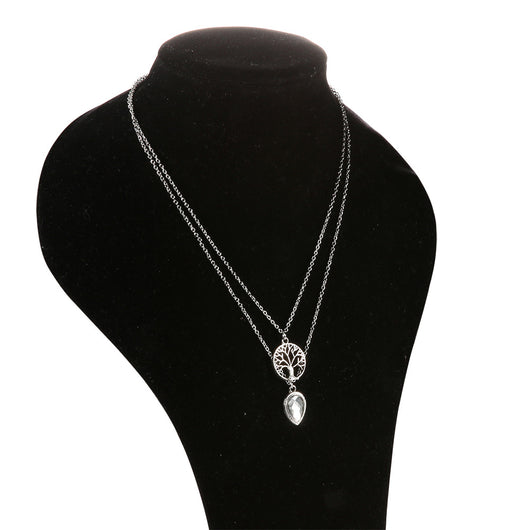 Collar Doble Árbol de la Vida con Ópalo Gota de Agua - Joyería Bohemia - Image 8