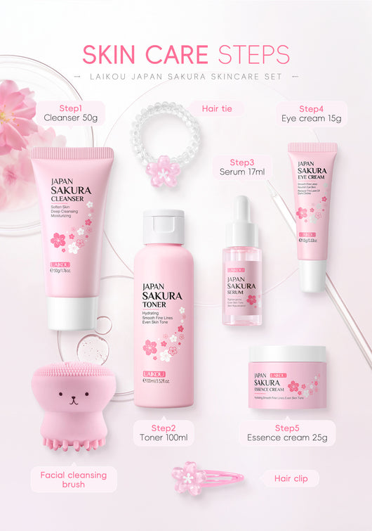 Set de Cuidado Facial Flor de Cerezo - 8 Piezas Premium - Image 14