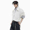 Camisa de Hombre con Parches Contrastantes y Rayas