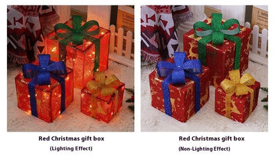 Set de 3 Cajas de Regalo Navideñas con Luces LED Decorativas - Image 28