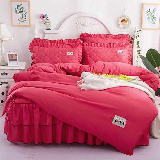 Juego Completo de Cama Acolchado Otoño-Invierno: Sábana, Cubrecama Princesa y Funda Nórdica - Image 16