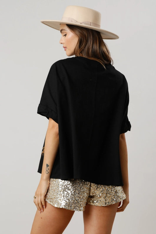 Blusa Tigre con Lentejuelas - Camiseta Holgada y Casual - Image 27