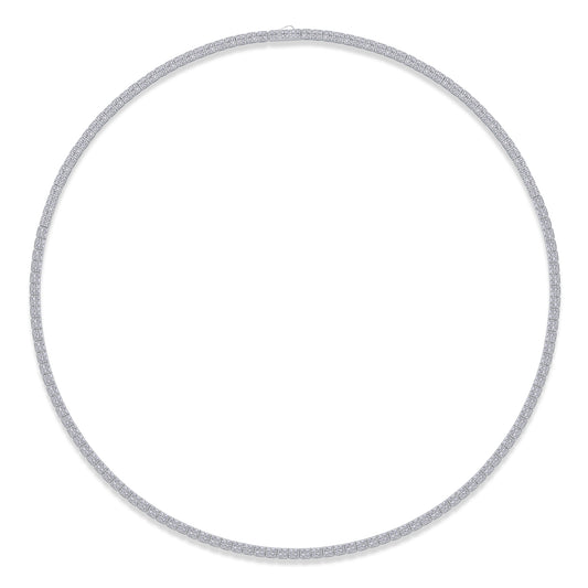 Collar Colgante Lujo Invierno - Plata S925 Baño Platino con Moissanita Premium