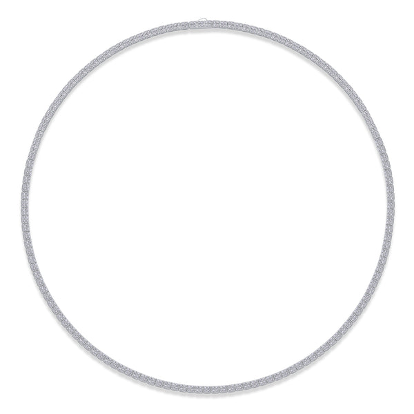 Collar Colgante Lujo Invierno - Plata S925 Baño Platino con Moissanita Premium