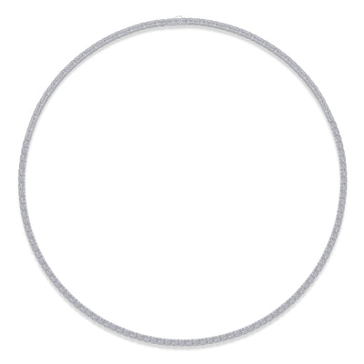 Collar Colgante Lujo Invierno - Plata S925 Baño Platino con Moissanita Premium