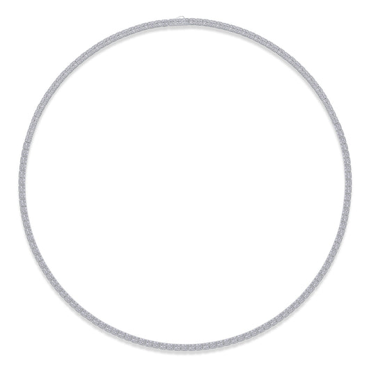Collar Colgante Lujo Invierno - Plata S925 Baño Platino con Moissanita Premium