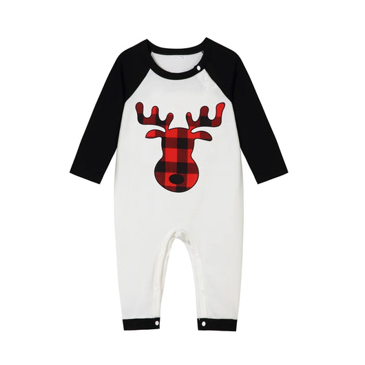 White long-sleeve pajama top with "wild one" graphic and red and black plaid pants. - Image 30