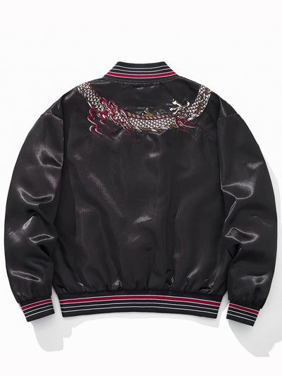 Chamarra Béisbol Dragón Bordado - Estilo Casual Reforzado - Image 8