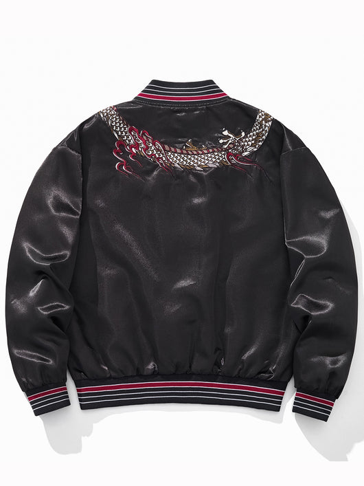 Chamarra Béisbol Dragón Bordado - Estilo Casual Reforzado - Image 8