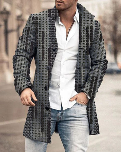 Abrigo Trench de Lana con Cuello Parado Largo - Image 13