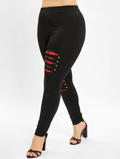 Leggins Casuales con Costuras Contrastadas y Detalles Remachados - Image 11