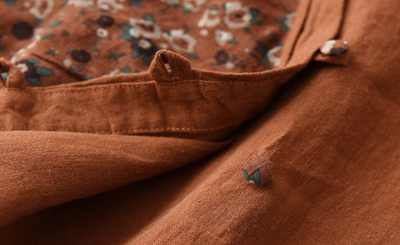 Chaqueta Étnica Retro Suelta Cuello V Manga Larga - Image 13