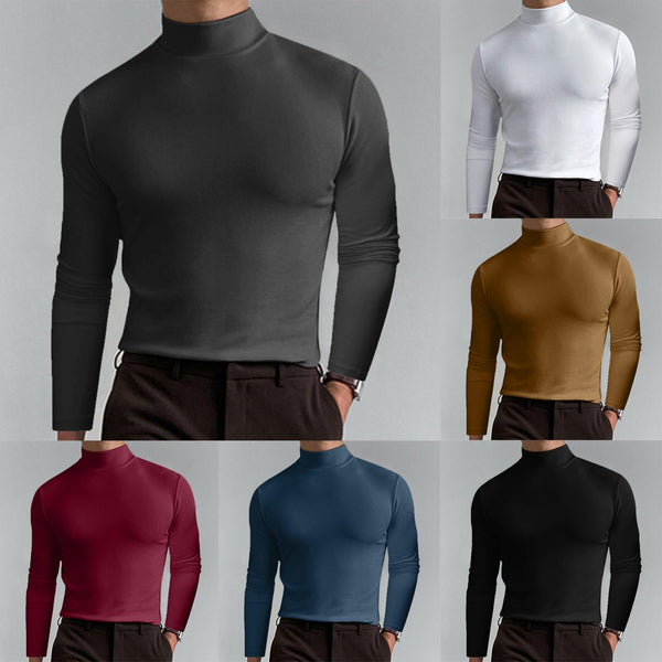 Camiseta Térmica de Cuello Alto Manga Larga para Hombre