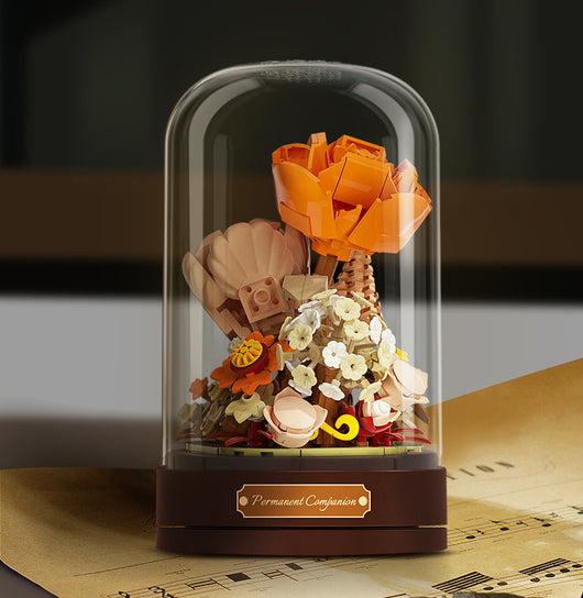 Caja de Música Flores con Bloques Constructores - Regalo Día de Enamorados - Image 3