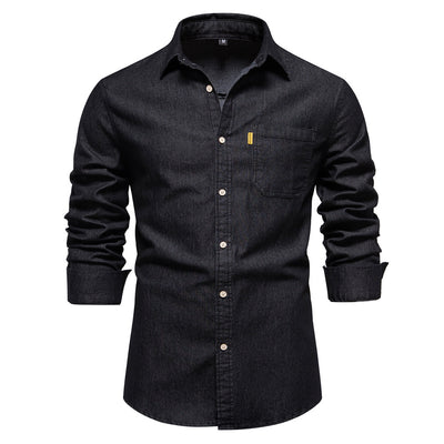 Camisa Denim Casual para Hombre sin Planchado - Image 5