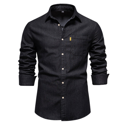 Camisa Denim Casual para Hombre sin Planchado - Image 5