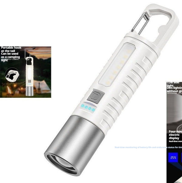 Linterna LED de Alta Potencia con Zoom Telescópico Portátil