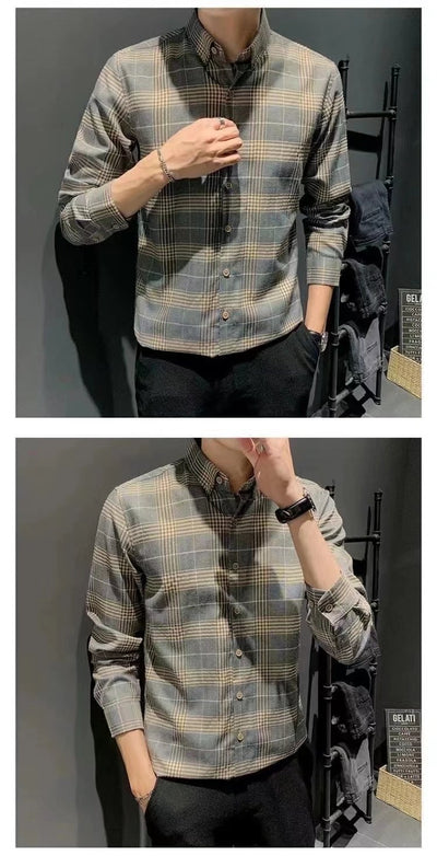 Chaqueta Camisa Slim Fit Coreana - Estilo Trendy para Hombre - Image 13