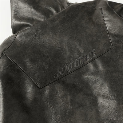 Abrigo de Cuero PU Acolchado para Hombre - Estilo Rock Impermeable Invierno - Image 4