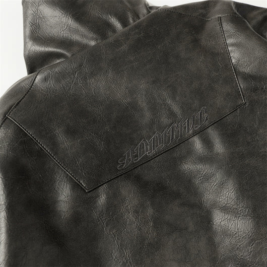 Abrigo de Cuero PU Acolchado para Hombre - Estilo Rock Impermeable Invierno - Image 4