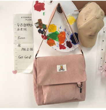 Bolsa Bandolera Retro de Pana Coreana - Estilo Literary Ins - Image 6