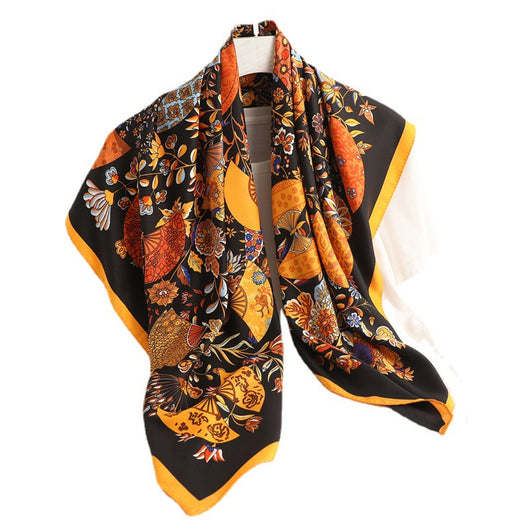 Pañuelo Cuadrado Retro Estampado para Mujer - Diseño Clásico - Image 6