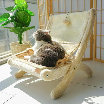 Sofá Cama para Gatos con Zona de Asoleamiento
