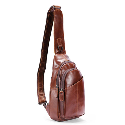Bolsa Crossbody de Cuero para Hombre - Estilo Casual - Image 3