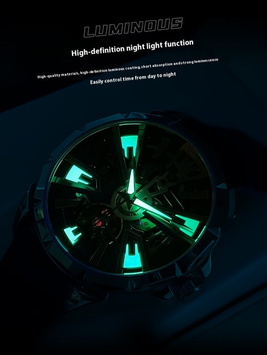 Reloj Automático para Hombre con Esfera Hueca y Resistencia al Agua - Image 11