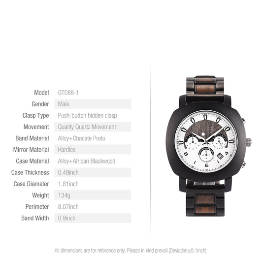Reloj Mecánico de Madera Infected Gris con Correa Ajustable - Image 12