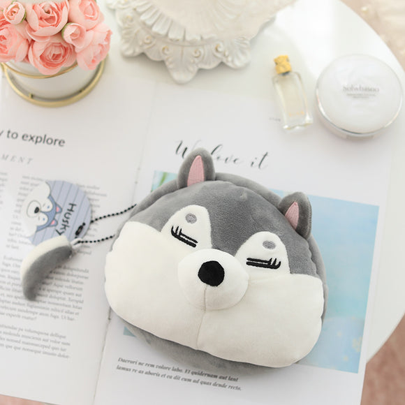 Bolsa Cosmética Llavero Colgante con Diseño de Shiba Inu y Husky