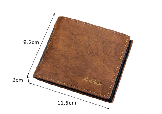 Billetera Corta para Hombre Diseño Moderno con Combinación de Texturas - Image 2